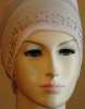 white Beaded  Hijab underscarf 74